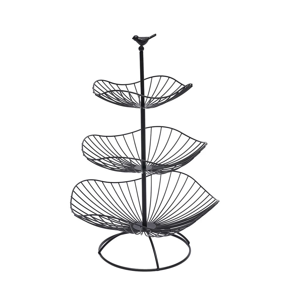 3 Tier Metal Fruit Basket Vegetable Display Bowl Stand Storage Rack Holders NEW