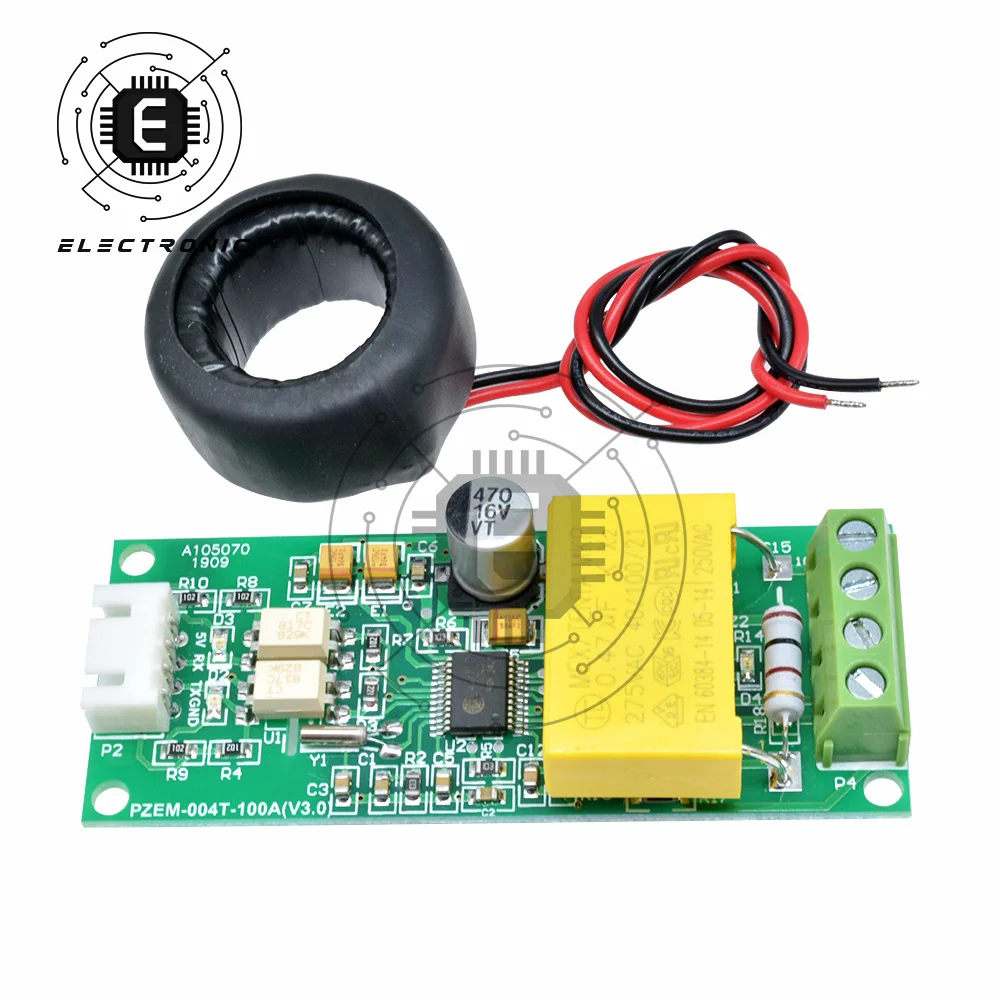 AC 80-260V 10A 100A cyfrowy miernik wielofunkcyjny Watt moc Volt Amp moduł testowy prądu PZEM-004T dla Arduino TTL COM2 \\ COM3 \\ COM4