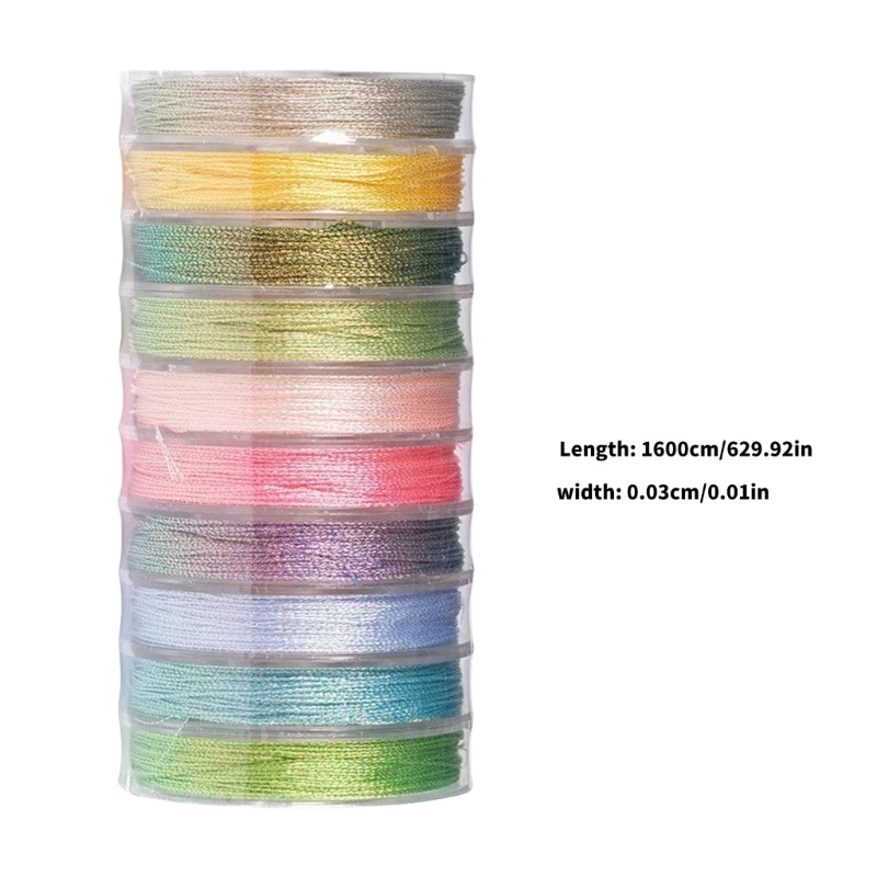 Stylish and Glitter with Sturdy Weaving Yards of Jewelry Braided Thread Fashion Accessory for Creative Crafters