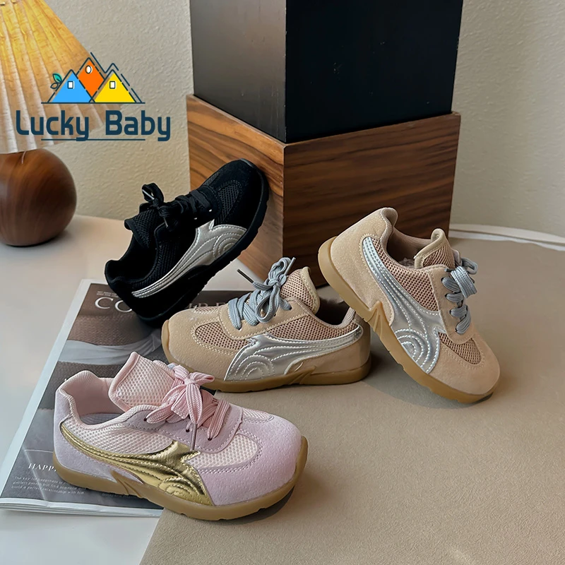 

Новинка 2023 года, детская обувь для малышей для мальчиков и девочек, детские повседневные кроссовки с дышащей сеткой, нескользящая детская спортивная обувь из искусственной кожи, размер 26-36