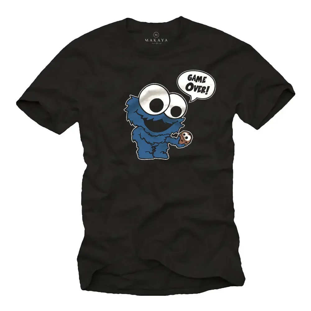 T-Shirt Monster Lustig Cool Kekse Cookie Elmo Fun Nerd Comic Geek Geschenke Neu Gift Print T-Shirt Hip Hop Tee Shirt