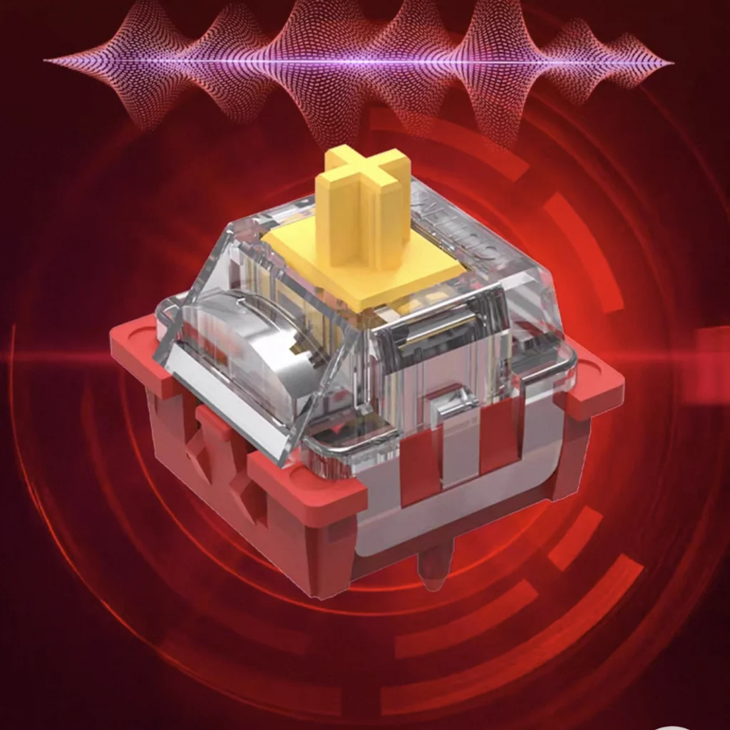 

Механические переключатели OUTEMU Red Sunset Magnetic Switch HIFI для киберспортивных клавиатур, RGB, заводская смазка, для кастомных игровых клавиатур