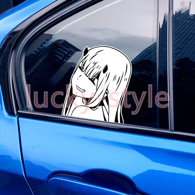 Sexy Bikini Girl Zero Two Car Sticker Darling In The Franxx Motorcycle Luggage Laptop Decals Waterproof Skateboard Vinyl Decor