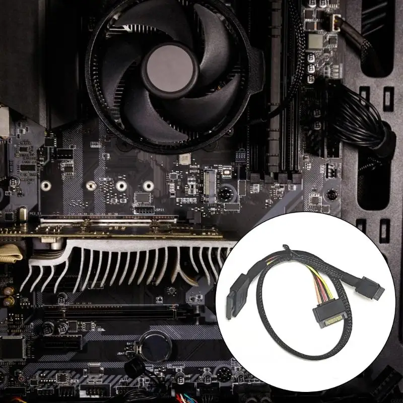 G6DD OCULINK SFF8611男性からSFF8639女性データケーブル50cm PCIE NVME U3 SSDS