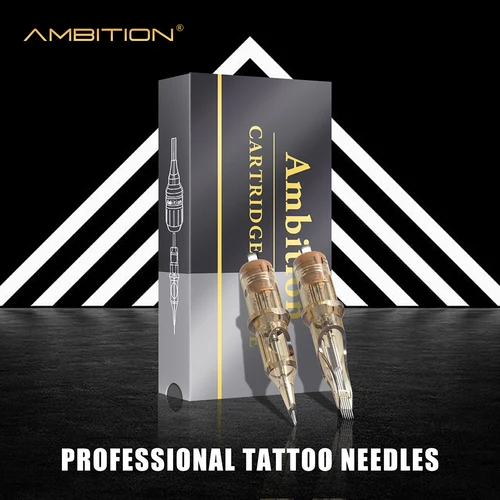 Imagen 2 del producto Aghi para cartuchos de tatuaje Ambition Premium 20 unidades/caja # 12 revestimiento redondo RM RL RS de 0,35 mm para empuñaduras de tatuaje de máquina de tatuaje de cartucho