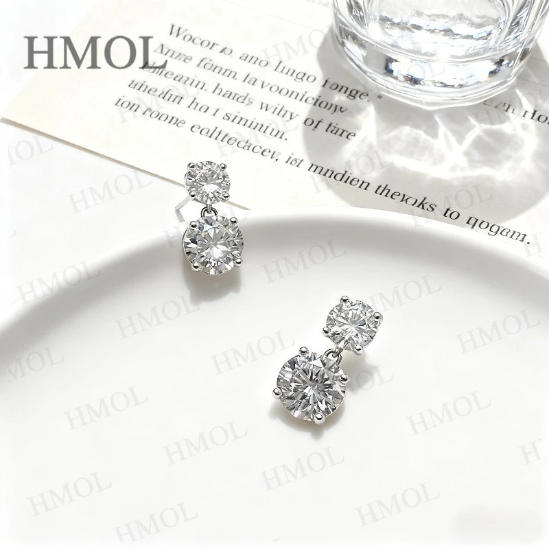 أقراط مويسانيتي ماركيز بتصميم عالي التألق للنساء مناسبة للمناسبات الرسمية والارتداء اليومي أو مجوهرات هدايا العيد