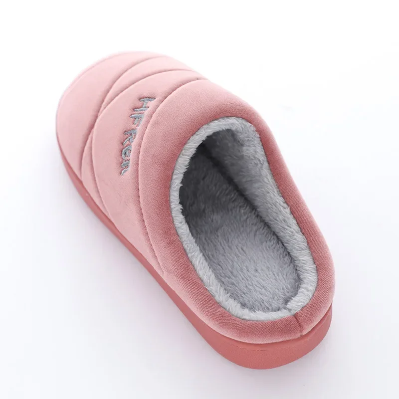 Big Size Women Men Home Slippers New Winter Warm Furry Soft Plush Slipper Non Slip Couples Bedroom Slides Indoor Casual Shoes