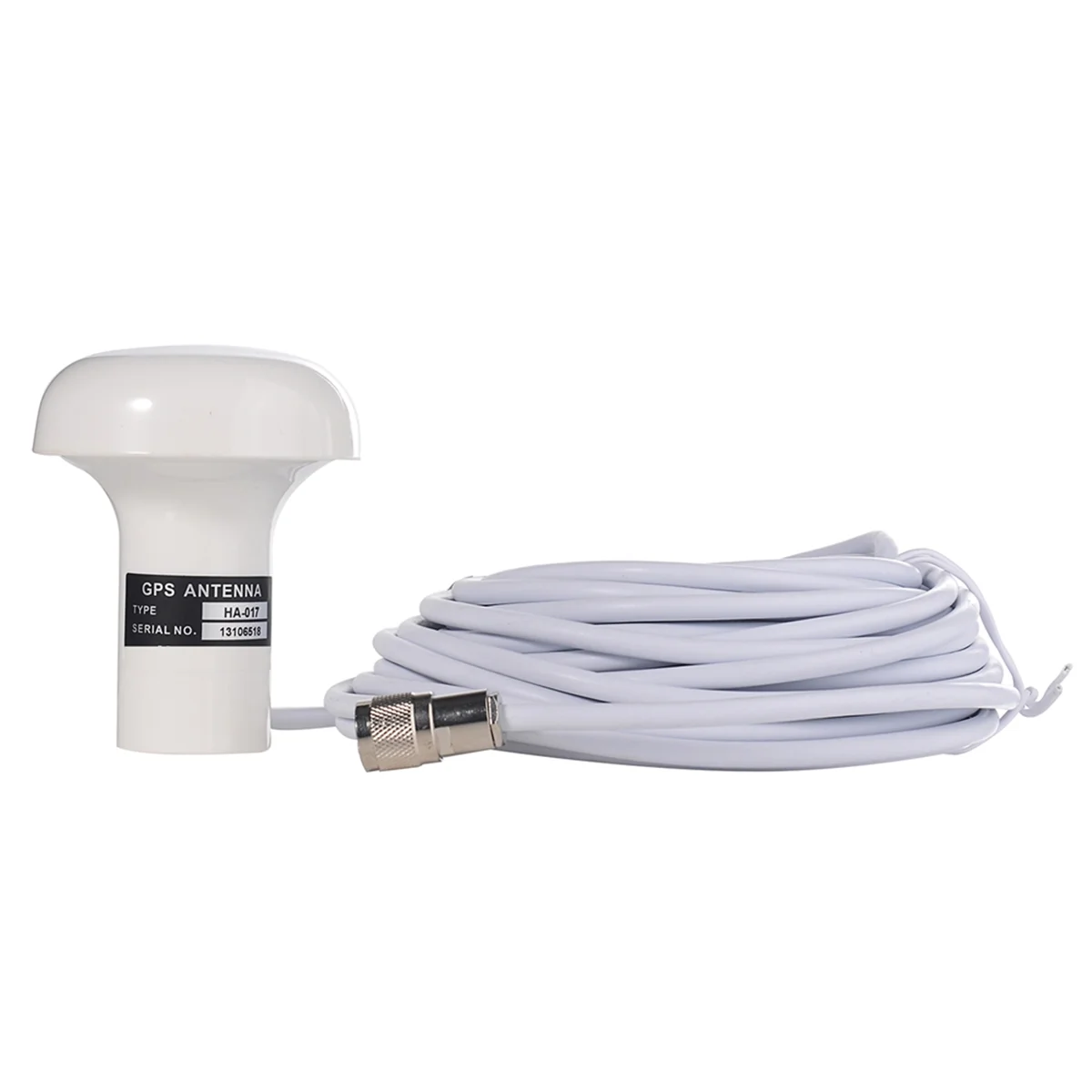 #243S 1 Pcs of GPS Antenna HA-017 Marine Gps Antenna with 10 Meter Cable TNC Connector RF Cable 10m RG-58 TNC Interface (White)