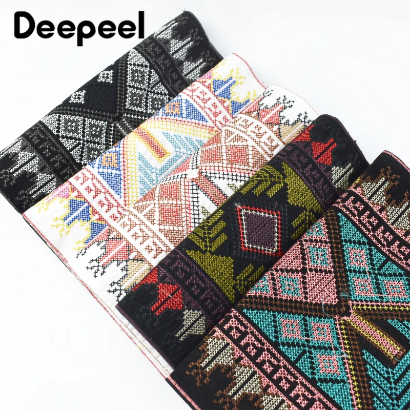 1 ياردة 22.5 سنتيمتر الجاكار حزام حزام المطرزة الدانتيل تقليم فستان الملابس الزخرفية جديلة الشريط الفرقة DIY بها بنفسك لوازم الخياطة الحرف #5