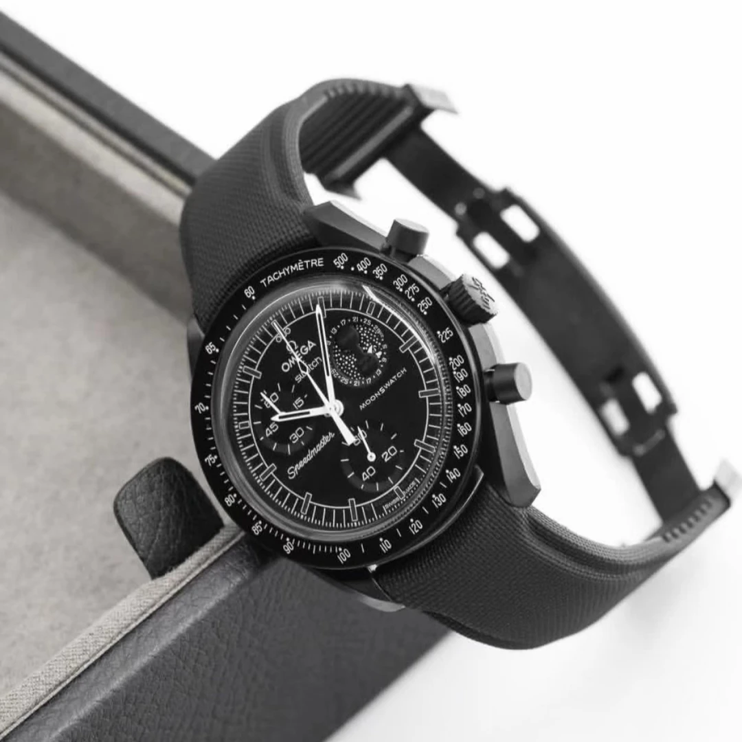 20mm 21mm 22mm Curved End FKM Rubber Watch Strap Fit For Omega Speedmaster Swath Tudor Black Bay Universal CTS Watch Band