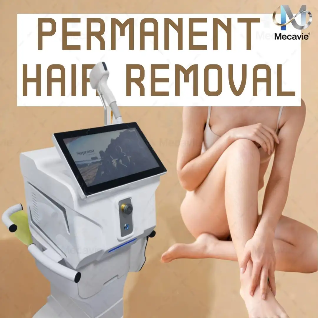 4 موجات 2025 سوبرانو ديود الجليد التيتانيوم 808nm الليزر الجسم المهنية آلة إزالة الشعر 808nm الكسندريت جهاز 4000 واط