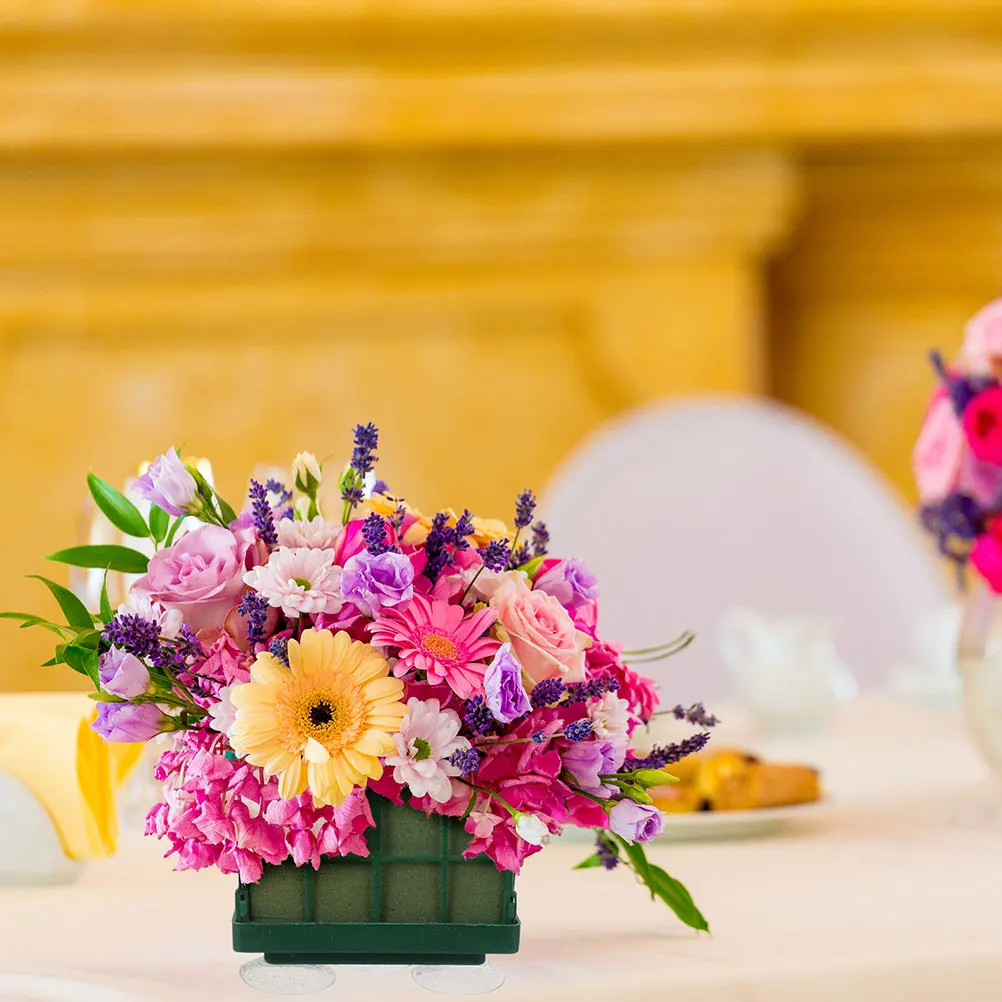 

6Pcs Square Flower Mud Blocks Floral Sponge Bases Suction Cups Wedding Car Flower Arrangement Bricks Fresh Artificial Floral Mud