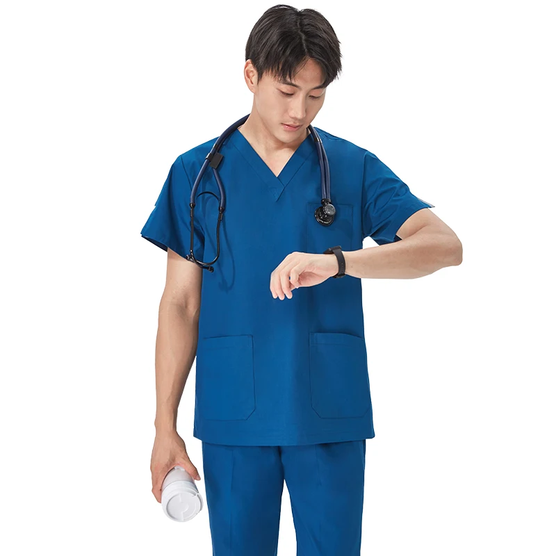 Premium Medical Uniforms Doctor Nurse Scrub Sets Dustproof Dentist Vet Workwear Pet Clinic Pharmacy Nursing Clothes for Men 209