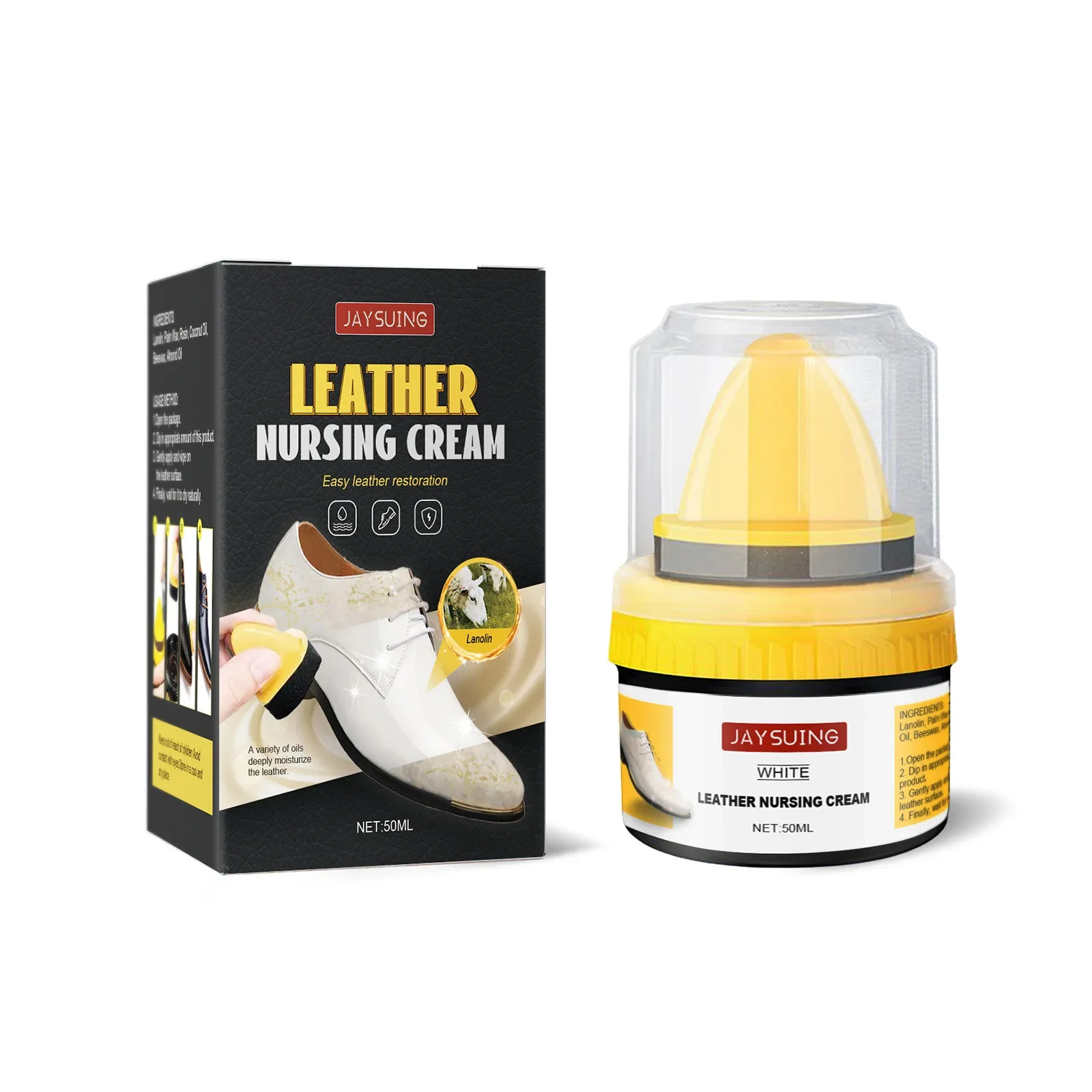 Leather Shoes Care Cream Leather High Gloss Polisher Shoe Shine Polish Wax Car Seat Furniture Refurbish Leather Repair Lanolin - Image 2