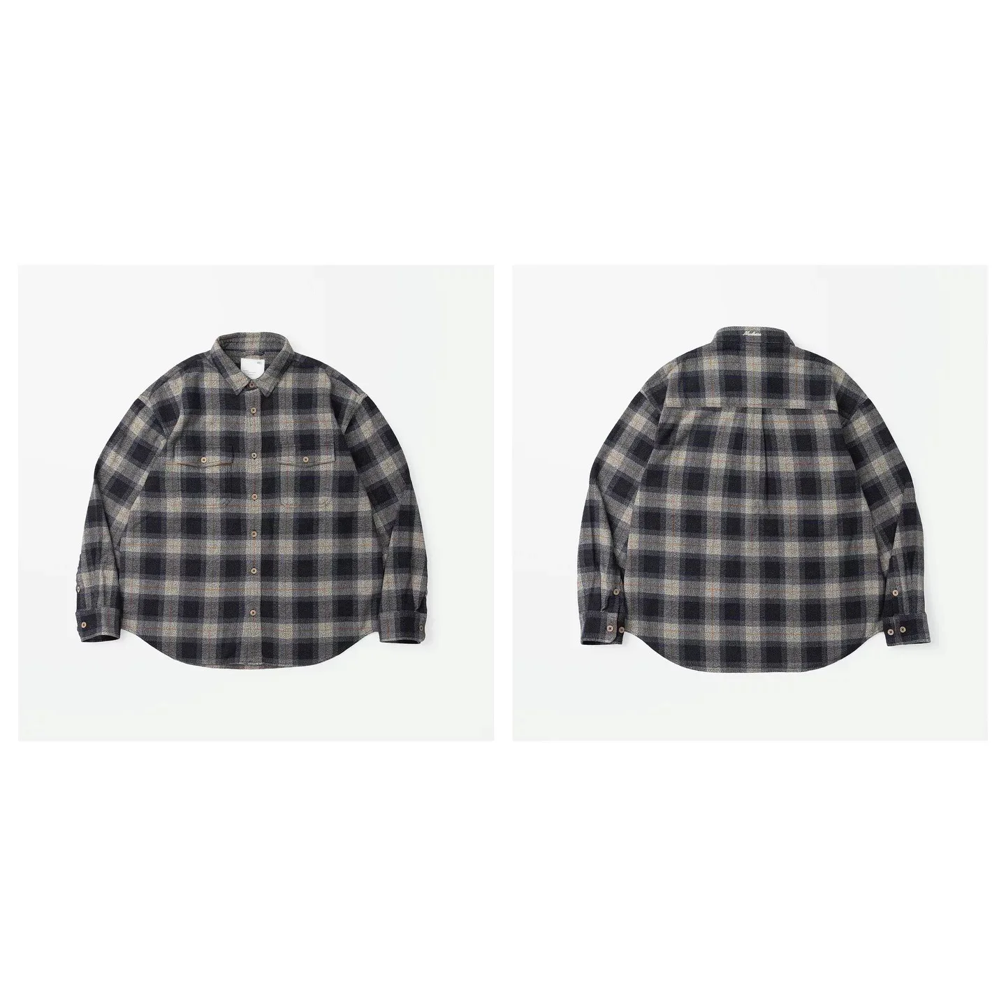 

Visvim Pilot Patterned Flannel Shirt Loose Fit Thickened Cardigan Style Men's Long Sleeve Breathable Retro Style Four Seasons...