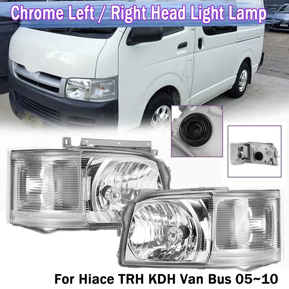 1Pcs Car Head Light Lamp Light Assembly Headlight for Toyota Hiace TRH KDH Van Bus 2005 2006 2007 2008 2009 2010 Right