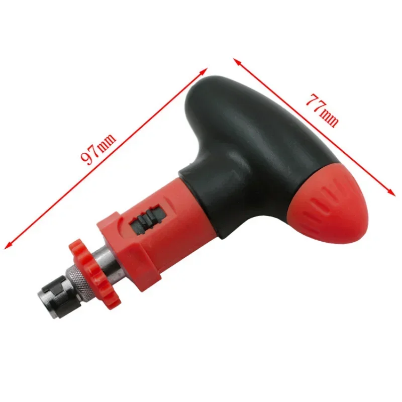 Manual T-type Ratchet Screwdriver Quick Bolt Driver Batch 1/4 Inch Hex Ratchet Bit Handle Adjustable Forward Reverse Hand Tools