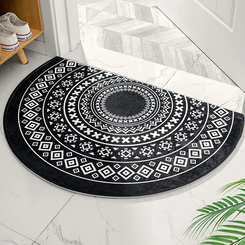 Geometry Semicircle Nordic Door Mat Non-Slip Soft Bath mat Entrance floor Mat White Welcome Mat Area Carpet Living Room Bedroom