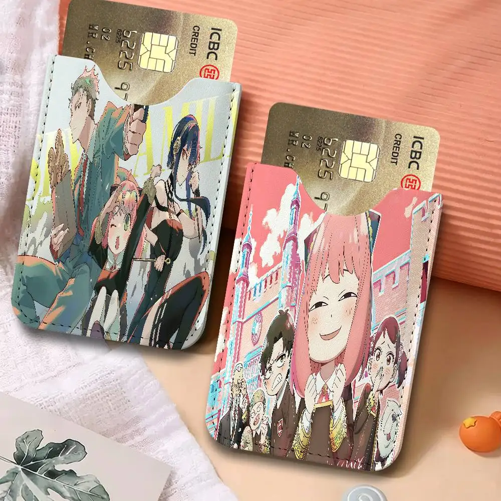 Spy SPies x FAMILies Men Women Universal PU Leather Business Card Holder ID Credit Card Organizer Pocket Size Card Case