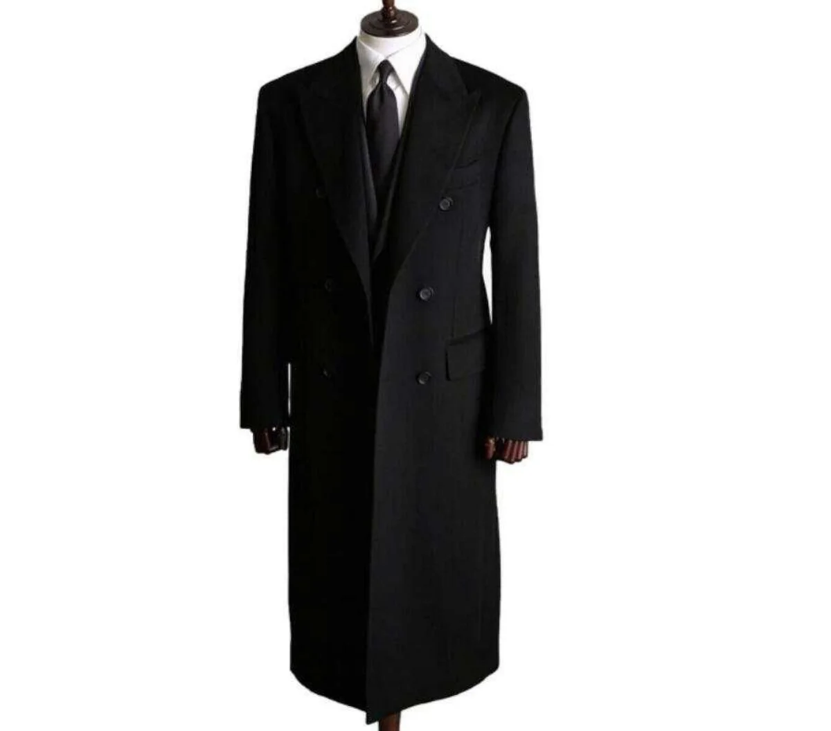 Winter Vintage Men Woolen Overcoat Double Breasted Long Jacket Smart Casual Winter England Style Business Coat Custom Made