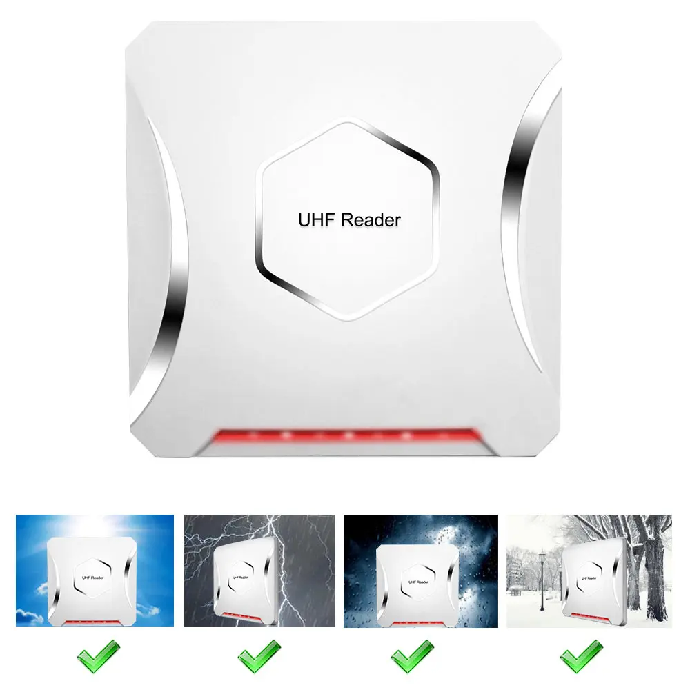 قارئ بطاقات ABS طويل المدى مقاوم للماء للتحكم في الوصول إلى السيارة 20 متر UHF RFID 860-960 ميجا هرتز نظام ركن السيارة WG26/34 RS485 #2