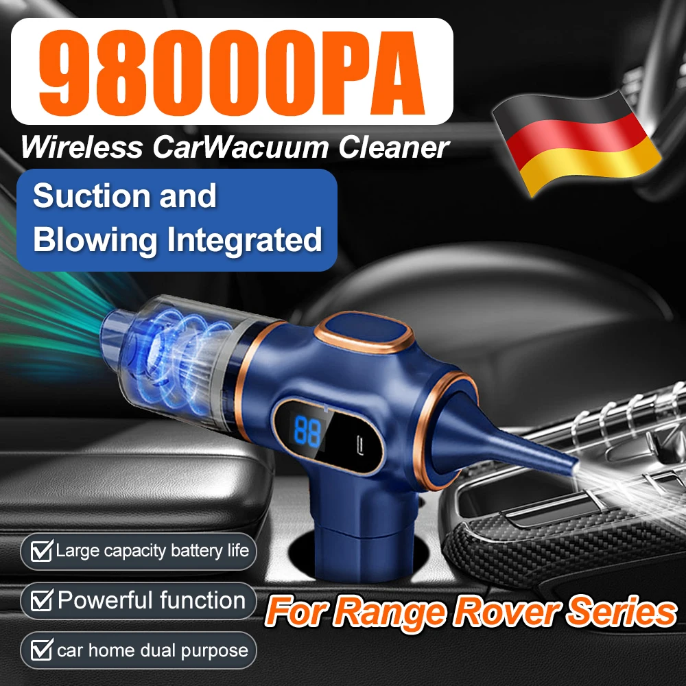 Car Vacuum Cleaner 98000PA Wireless Mini Portable Vacuum Cleaner HandHeld Powerful Vacuum Cleaner Home Appliance For Range Rover