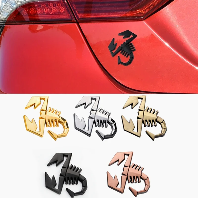 Para Scorpion Fiat 500 Fiat131 Fiat124 Punto 1000 Zerocento 1100 Scorpione emblema lateral del cuerpo del coche insignia del maletero pegatina Decoración