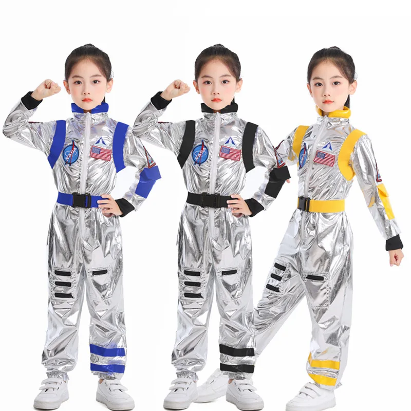 أزياء الهالوين لرائد الفضاء للأطفال بدلة الفضاء الطيار CoS تأثيري معرض المدرسة أداء الملابس الزي ماركة Yue Meakai #1