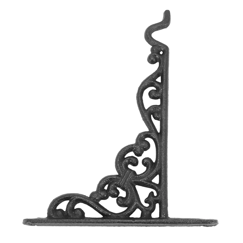 Cast Iron Hanger Wrought Iron Garden Hook Flower Pots Basket Wall Hanger Bracket With Expansion Screw