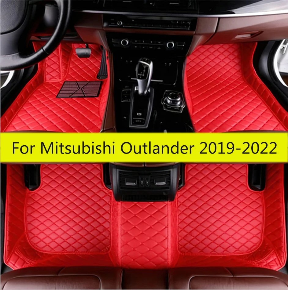 Car Floor Mats For Mitsubishi Outlander 2022 2021 2020 2019 (5 Seater) Carpets Custom Cover Interior Auto Accessories Waterproof