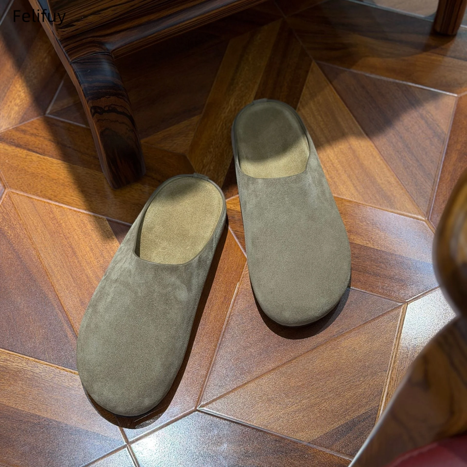 Men's Summer Autumn Loafers Moccasins Cow Suede Genuine Leather Fashion Men's Casual Slingback Shoes Mens Outdoor Boken Shoes
