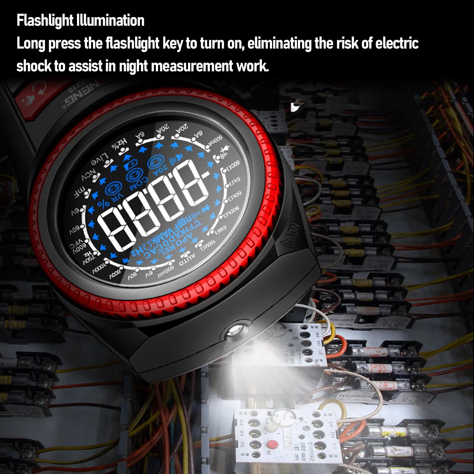 Digital Multimeter Volt Ohm Amp Meter Non Contacting Voltage Detection Versatile Temperature Measurement for Construction Site