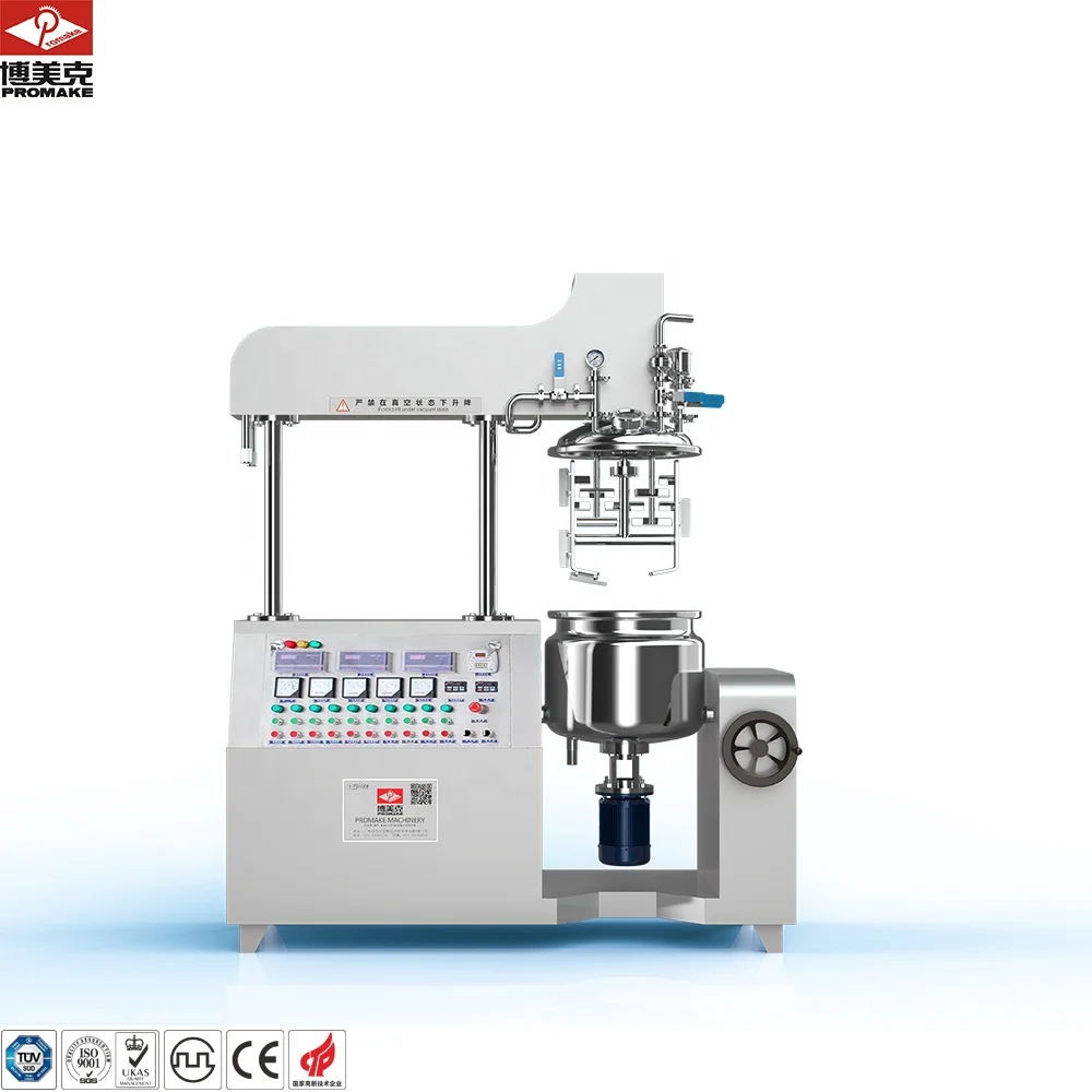 Vacuum Cosmetic Mayonnaise Making With Heating Food Grade Stainless Steel Homogenizer Emulsifier Mixer