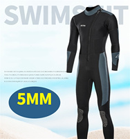 Thick 5MM Neoprene Wetsuit Men Scuba Diving Suit Deepwater Spearfishing Snorkeling Surfing One Piece Set Winter Thermal Swimsuit