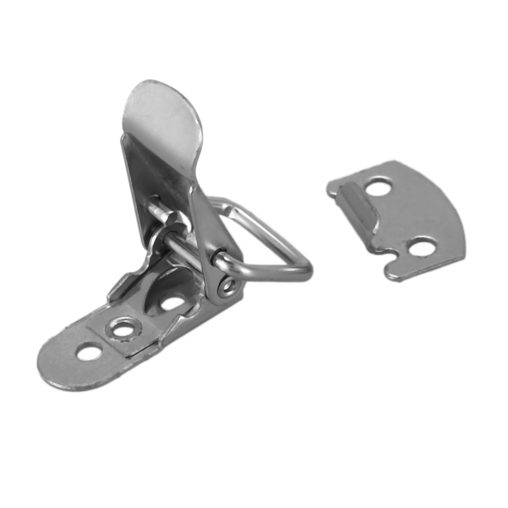 Y17A 4X Silver Tone Metal Toggle Draw Latch Straight Loop Catch 1.6 Inch