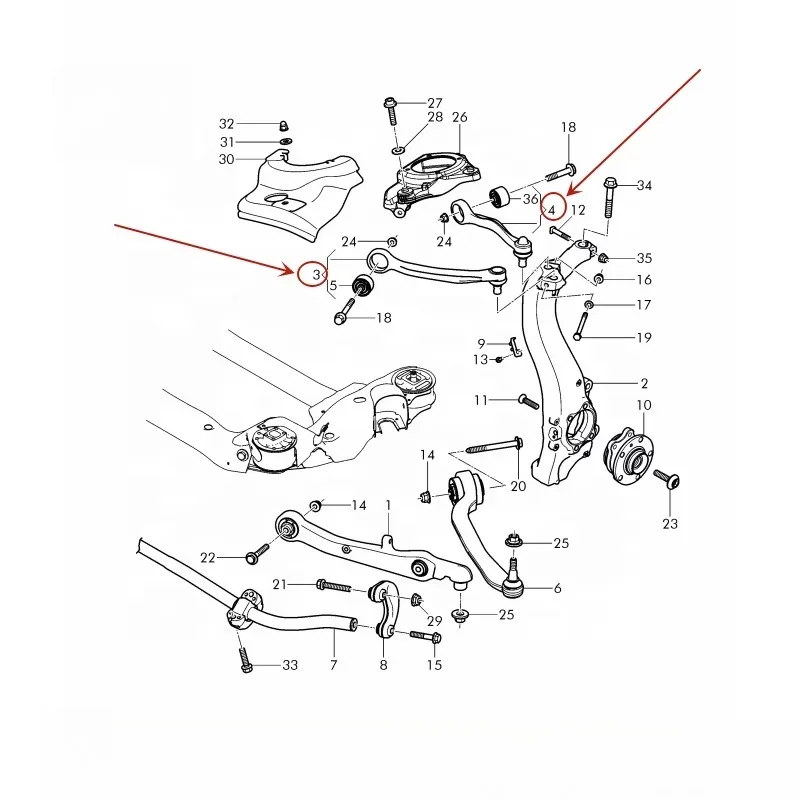 

OEM Front Upper Control Arm for Bentley Flying Spur Continental GT GTC Models 3W0407505 3W0407506 3W0407509 3W0407510