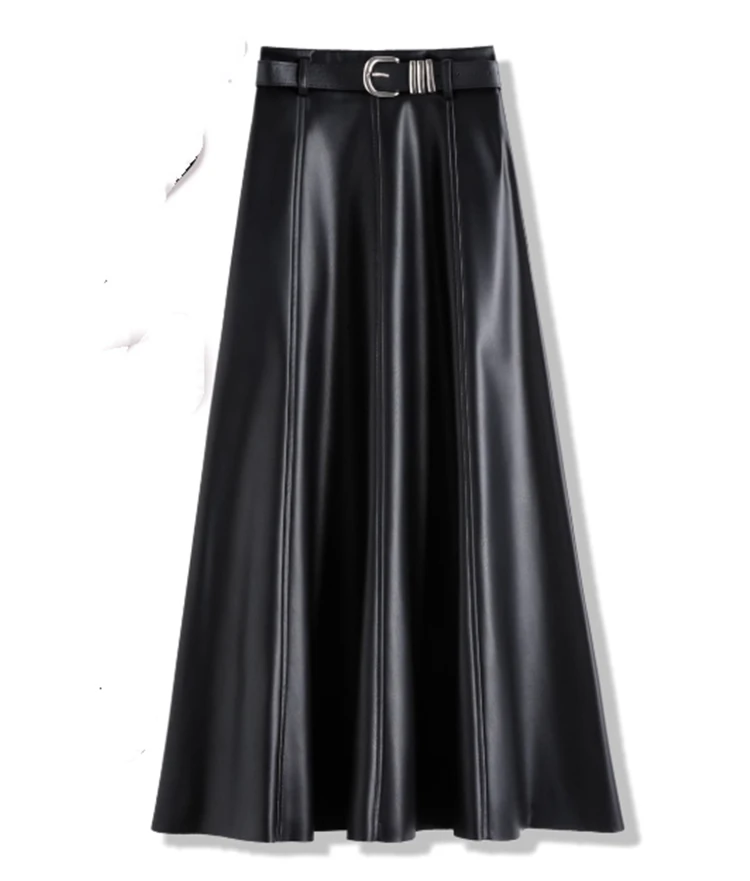 

Новая осенне-зимняя модная повседневная брендовая женская юбка из искусственной кожи больших размеров для женщин и девочек