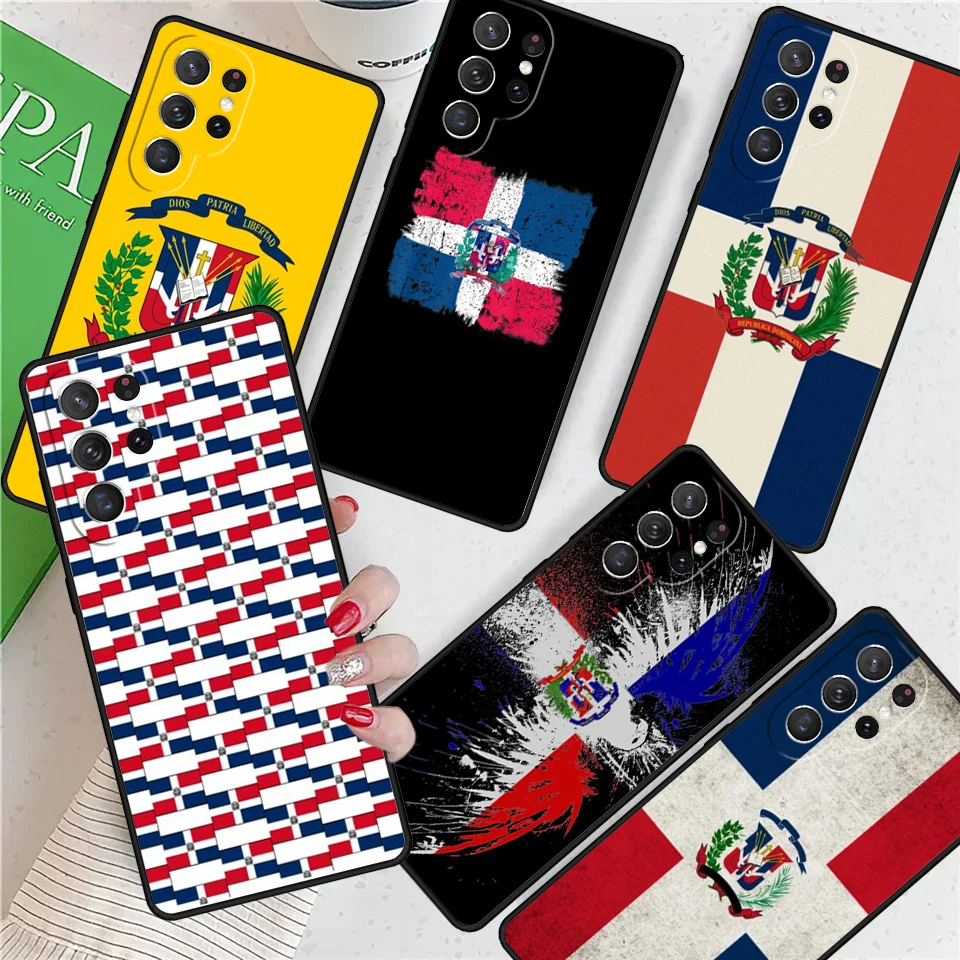 Dominican Republic Flag For Samsung Galaxy S24 Ultra S21 S22 S8 S9 S10E Note 10 20 Plus FE S23 Phone case Cover Coque