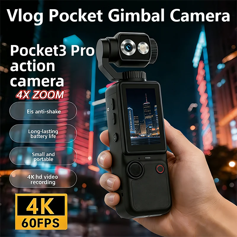 4K HD 1080P Wifi Camera Digital Video Mini Portable Handheld Law Enforcement Recorder 180° Rotatable Lens Outdoor Sports Camera
