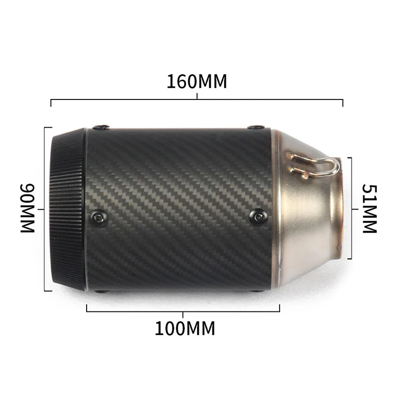 51mm 60mm AR exhaust Austin Racing Inlet universal Muffler Pipe Exhaust Pipe Tailpipe view 2