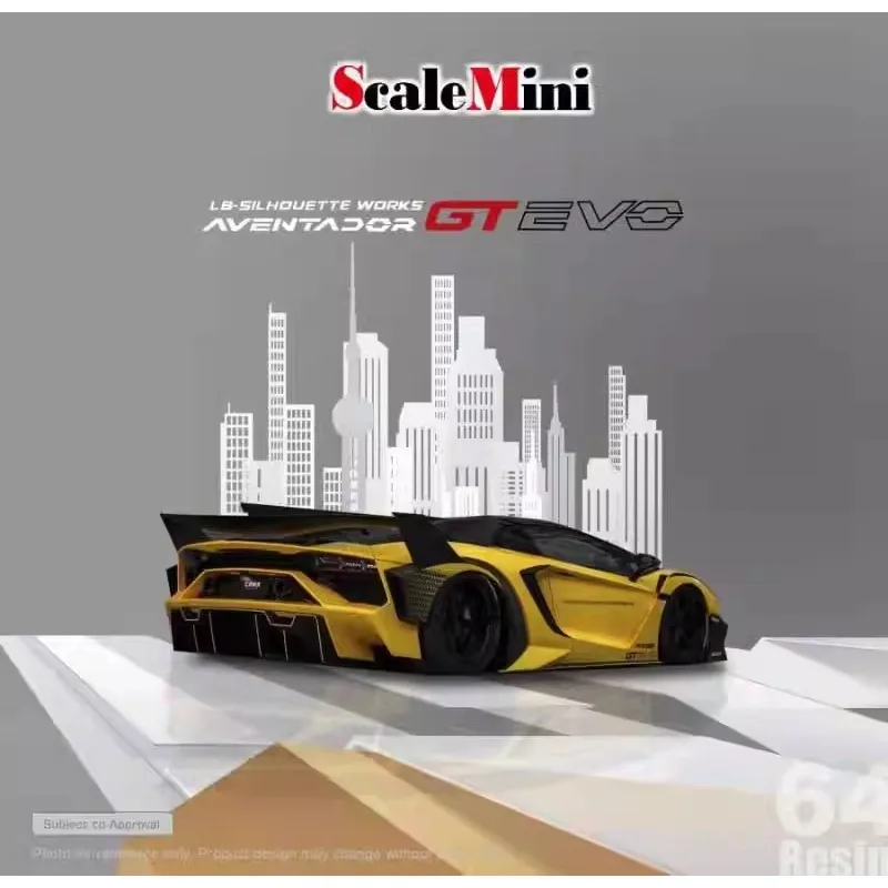 1:64 جسم عريض LBWK Aventador GT EVO مجموعة نماذج سيارة من الراتنج المحاكاة المصبوبة، لعبة أطفال، ديكور للبالغين.