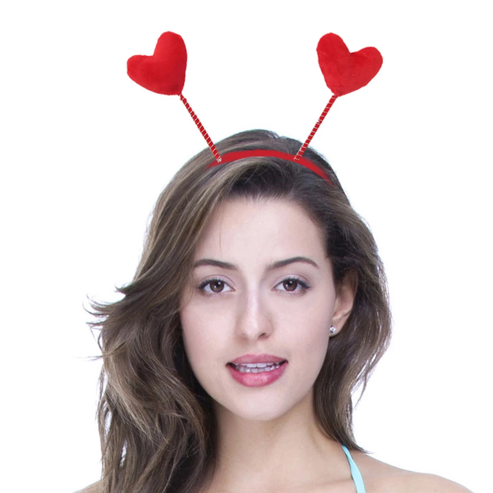 

4 Pcs Kids Heart Shaped Hair Hoops Adorable Cartoon Spring Fashionable Headbands for Girls Party Daily Wear Accessories