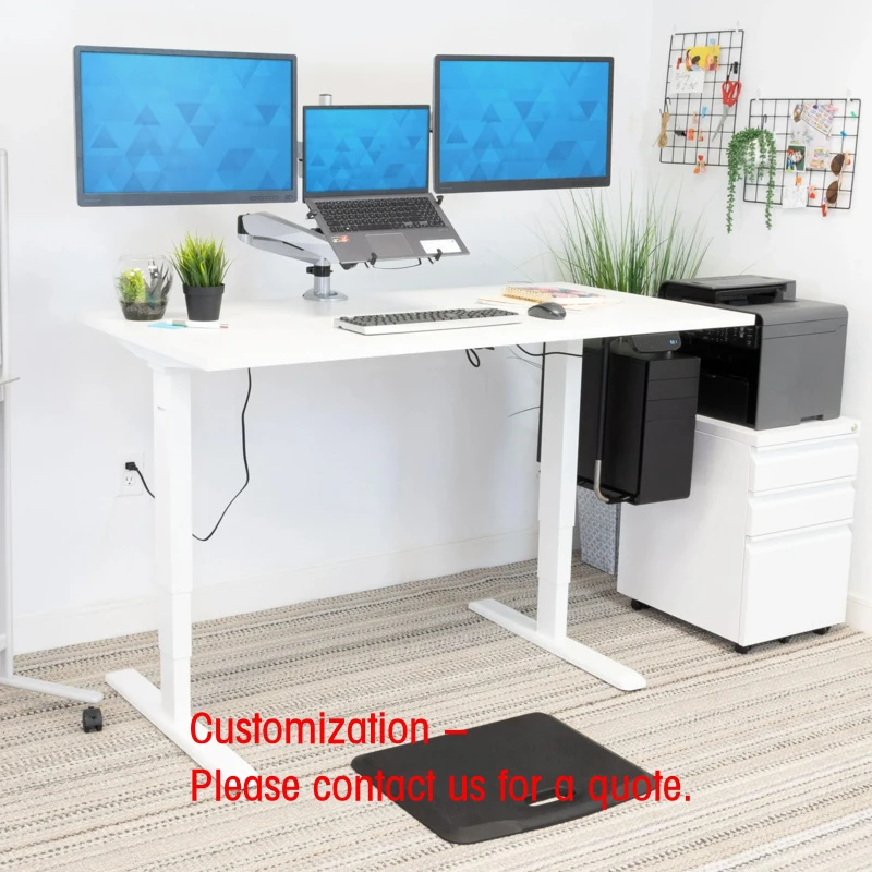 custom.MUCENG Office Height-Adjustable Standing Desk Frame Modern Single Motor Sit-Stand Professional Workspa
