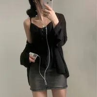 Chic Pure Cotton  Strap Vest Women's Anti-Aging  Color Versatile Teenage Top Polyester Fiber 00% Spring Season - Image 2