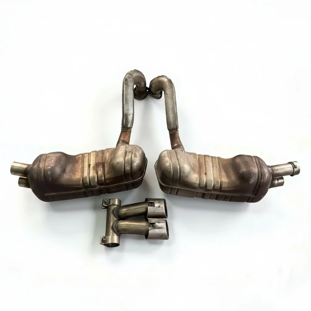 

For a Set of for Porsche Bockster Exhaust Pipes 98111126100, 98111122201, 98111122101