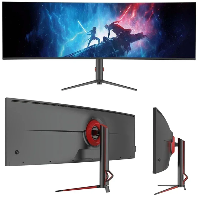 For 49 Inch 5K Monitor 144HZ Ultra Wide 32:9 Curved IPS Lift Desktop Computer l with Fish Screen 40 Inch