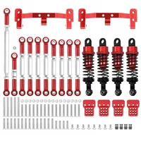 WPL C14 C24 MN D90 MN99S Metal Chassis Link Rod Pull Rod Mount Holder Shock Absorber Set RC Car Upgrades Parts Accessories