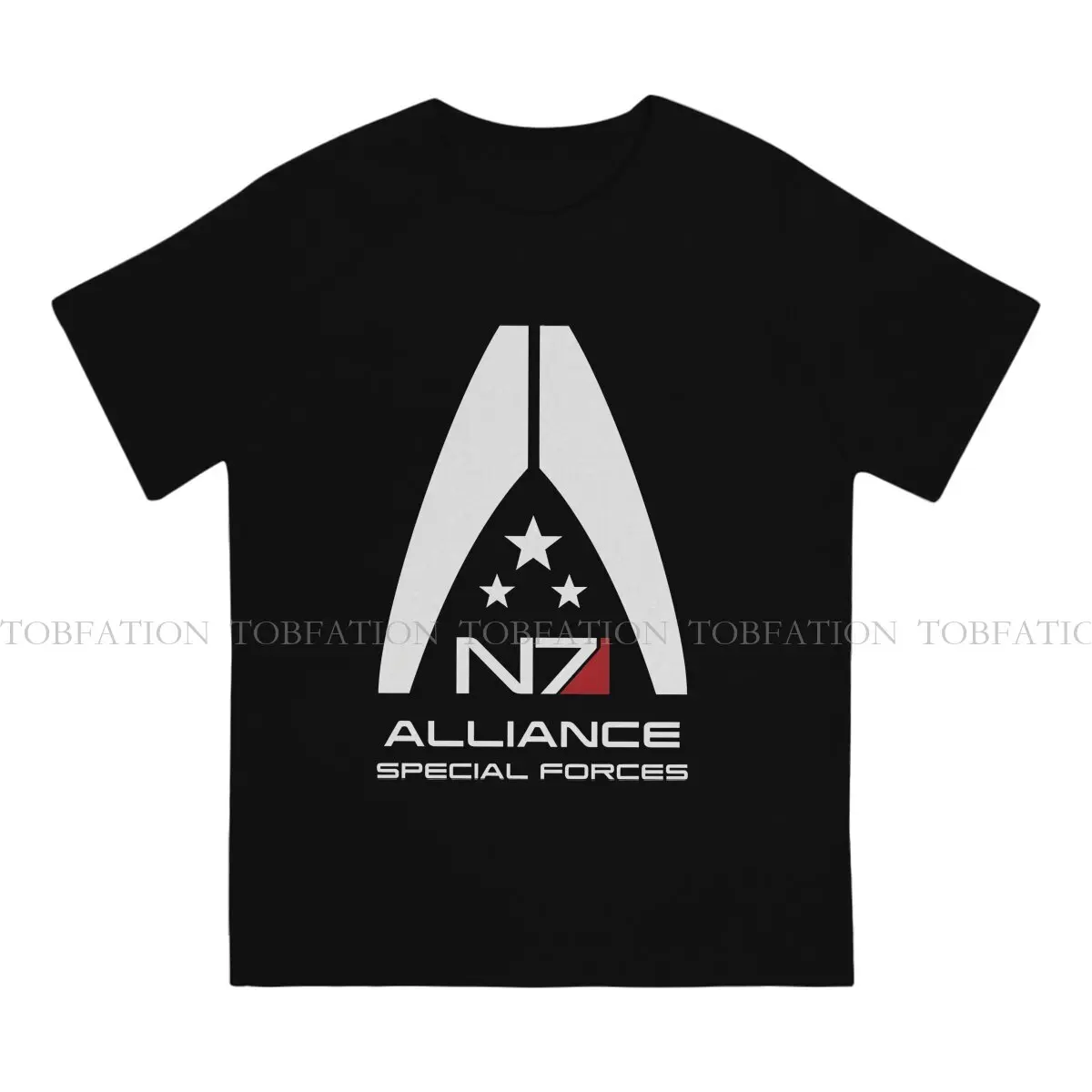 Mass Effect Game TShirt for Men Alliance Special Forces N7 Soft Leisure 100% Cotton Sweatshirts T Shirt Novelty Trendy Loose