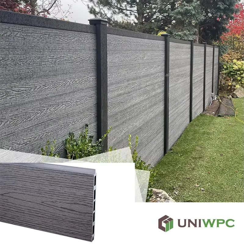 Garden Cover Wooden Privacy Vertical Composite Outdoor Screen Panels Wpc Fence
