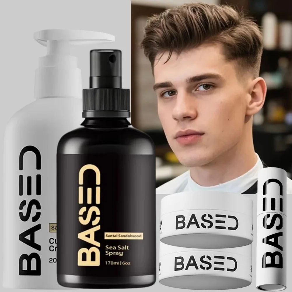 BASDE Sea Salt Hairstyle Spray Hair Wax For Men Hair Strong Hold Hair Styling Wax Stick Long-Lasting Low Shine Modeling Paste